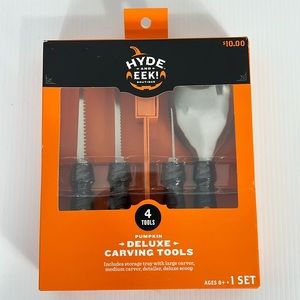 Hyde and Eek Halloween Pumpkin Deluxe Carving Tools- 4 Tools NWT